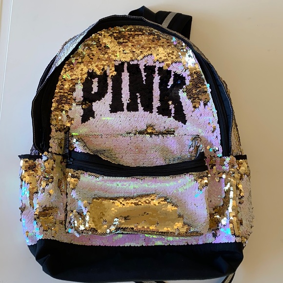 PINK Victoria's Secret Handbags - PiNK Victoria’s Secret Sequin Backpack. Great condition.